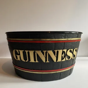 Guinness Barrel Ice Bucket — Black & Gold with Harp