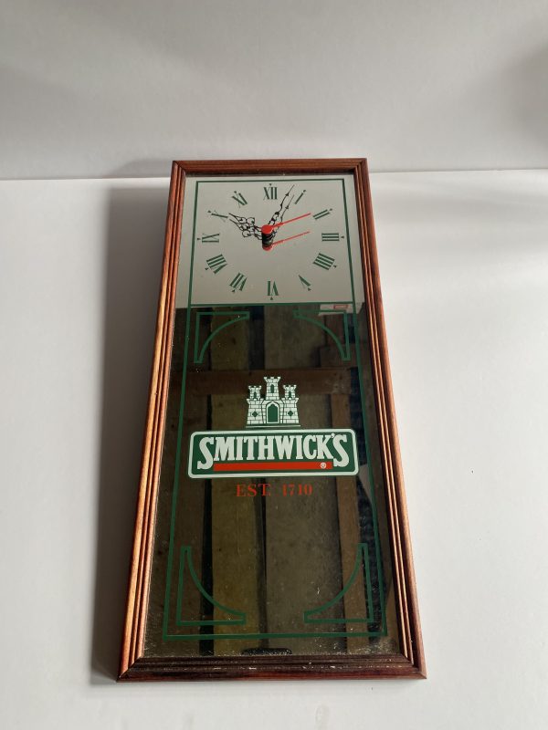 Smithwick's Est. 1710 Mirror Wall Clock — Rectangular