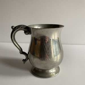 Guinness Pewter Tankard — Georgian Style with Ornate Handle