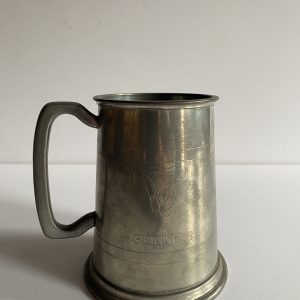 Guinness Pewter Tankard — Cylindrical with Engraved Harp