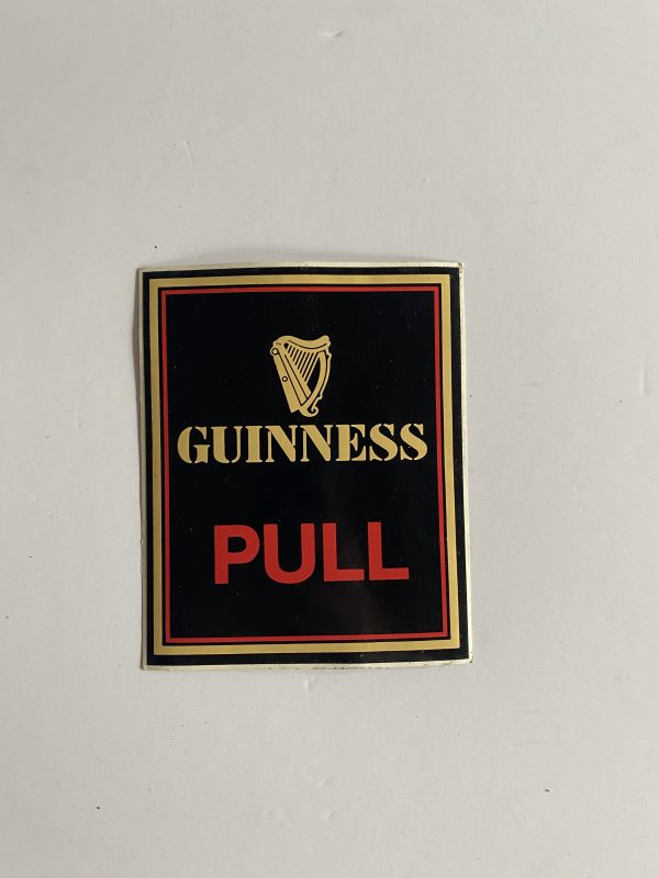 Guinness PULL — Original Bar Door Sign