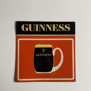 Guinness Bar Advertising Sign — Black & Gold with Mug